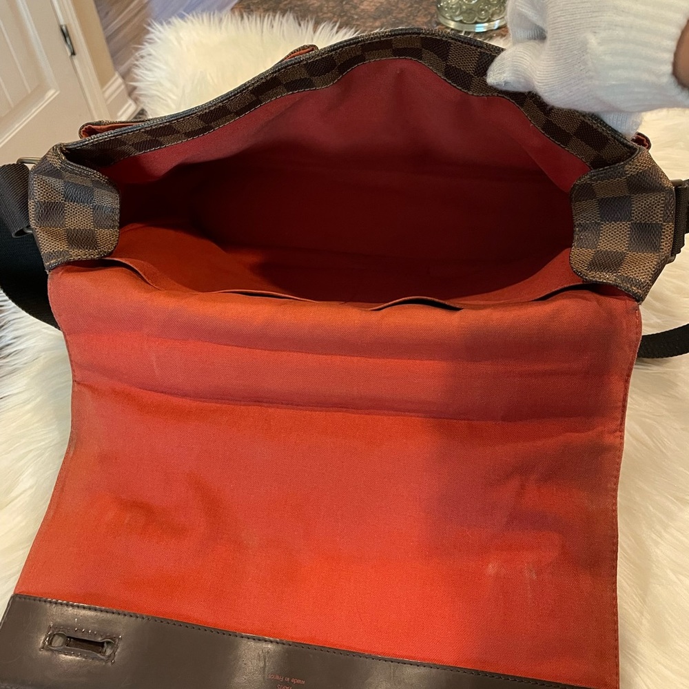 Louis Vuitton Brown Damier Messenger Laptop Bag with Dark Brown Trim - Picture 11 of 13
